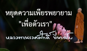 หยุดความเพียรพยายาม &quot;เพื่อตัวเรา&quot;