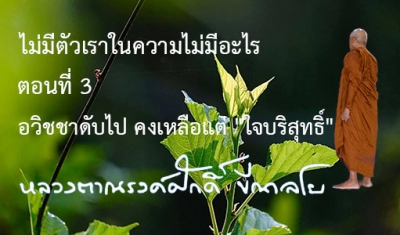 ไม่มีตัวเราในความไม่มีอะไร ตอนที่ 3 อวิชชาดับไป คงเหลือแต่ &quot;ใจบริสุทธิ์&quot;