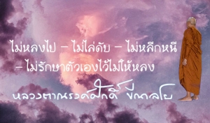 ไม่หลงไป - ไม่ไล่ดับ - ไม่หลีกหนี – ไม่รักษาตัวเองไว้ไม่ให้หลง