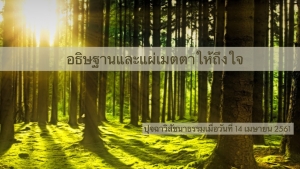 อธิษฐานและแผ่เมตตาให้ถึงใจ