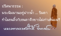 ปริศนาธรรม : พระนิพพานอยู่ฟากน้ำ ... ริมตา ทำไมขนคิ้วกับขนตาจึงยาวไม่เท่าเส้นผม?