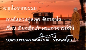 จากโอวาทธรรมองค์หลวงปู่หลุย จันทสาโร เรื่อง เขียงเช็ดเท้าพระอาจารย์มั่น